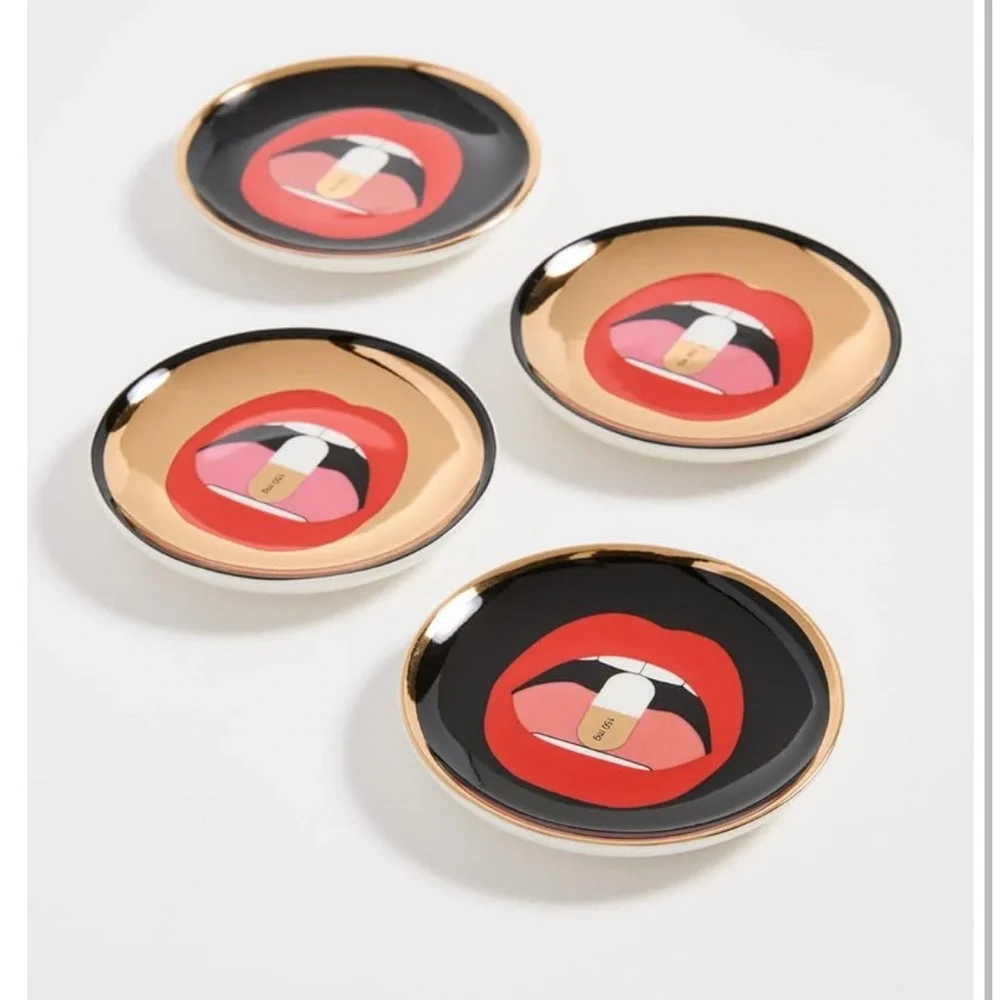 Jonathan Adler Full Dose porcelain coaster set of 4 #dinnerware nwb